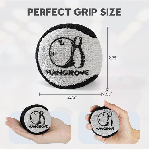 Mangrove Bowling Rosin Bag - Bowling Grip Sack for Hands, Durable Microfiber Rosin Bag, 2.5 Inch, 1-Pack, Black in Saudi Arabia