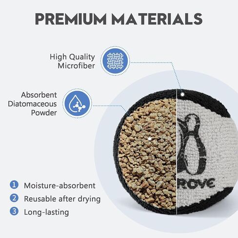 Mangrove Bowling Rosin Bag - Bowling Grip Sack for Hands, Durable Microfiber Rosin Bag, 2.5 Inch, 1-Pack, Black in Saudi Arabia