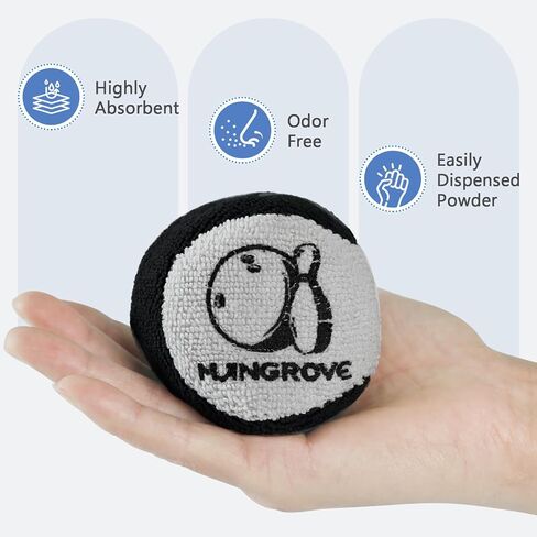 Mangrove Bowling Rosin Bag - Bowling Grip Sack for Hands, Durable Microfiber Rosin Bag, 2.5 Inch, 1-Pack, Black in Saudi Arabia