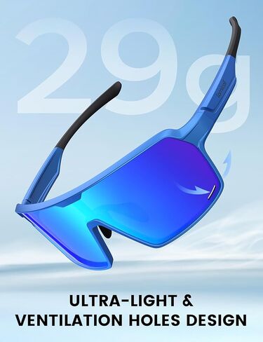 Lamicall XL Size Polarized Sports Sunglasses for Men Women, Large UV400 Protection Sun Glasses, Running Cycling Baseball in Kuwait