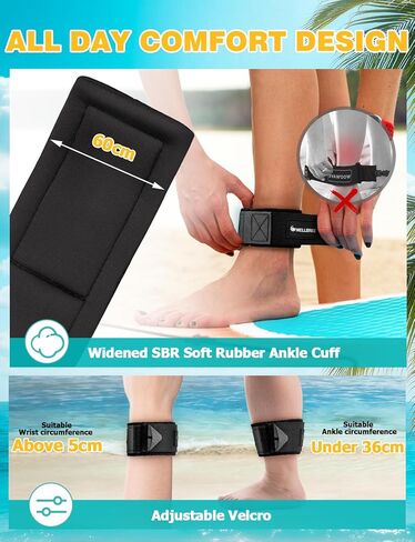 Mellbree Surfboard Leash ، 2Pack 10 أقدام من لوحة الرقص الخالية من التشابك لوكس ل SUPS ، لوحات مجداف 7 مم مكسور مع كفة الكاحل المريحة المصاحبة للتصفح للتصفح أكثر أمانًا in Kuwait