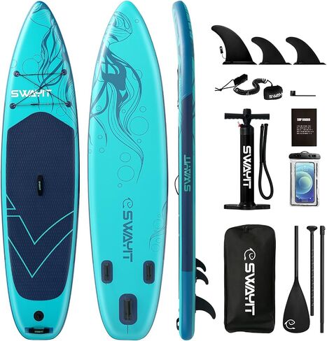 Inflatable Stand Up Paddle Board – Durable SUP for Adults & Youth,33" Wide Blow Up Paddle Board with Paddle, Pump, Backpack,Leash – All Around Stable for All Skill Levels, Carries up to 450 lbs in Saudi Arabia