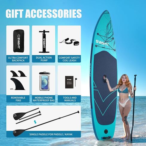 Inflatable Stand Up Paddle Board – Durable SUP for Adults & Youth,33" Wide Blow Up Paddle Board with Paddle, Pump, Backpack,Leash – All Around Stable for All Skill Levels, Carries up to 450 lbs in Saudi Arabia