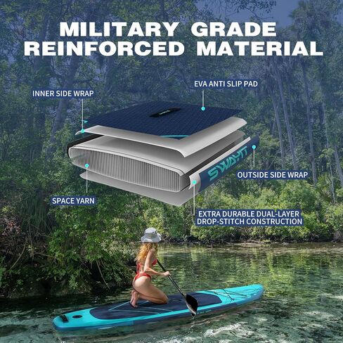 Inflatable Stand Up Paddle Board – Durable SUP for Adults & Youth,33" Wide Blow Up Paddle Board with Paddle, Pump, Backpack,Leash – All Around Stable for All Skill Levels, Carries up to 450 lbs in Saudi Arabia