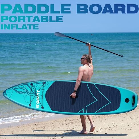 Inflatable Stand Up Paddle Board – Durable SUP for Adults & Youth,33" Wide Blow Up Paddle Board with Paddle, Pump, Backpack,Leash – All Around Stable for All Skill Levels, Carries up to 450 lbs in Saudi Arabia