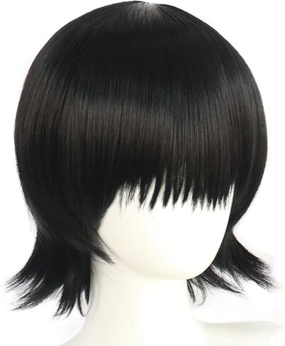 Short Blue Wig with Bangs for Game Cosplay Blue Cosplay Wig with Pink Highlights for women Short Wavy Blue Bob Wig for Halloween Outfit Bright Blue Anime Wig for Party Costume+Wig Cap in Kuwait