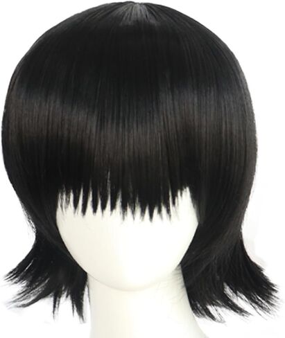 Short Blue Wig with Bangs for Game Cosplay Blue Cosplay Wig with Pink Highlights for women Short Wavy Blue Bob Wig for Halloween Outfit Bright Blue Anime Wig for Party Costume+Wig Cap in Kuwait