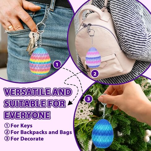 4PCS 3D Printed Dragon Eggs with Articulated Dragons,Mystery Toys Keychain Gifts for Kids Adults Easter Basket Stuffers Christmas Stocking Fillers Home Office Decor in Saudi Arabia
