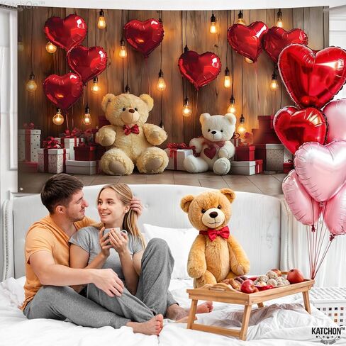Katchon ، Pink Love Valentines Backdrop - Xtralarge ، 72 × 44 بوصة | خلفيات عيد الحب للتصوير الفوتوغرافي | لافتة عيد الحب ، ديكورات عيد الحب | خلفية عيد الحب ، ديكور عيد الحب in Saudi Arabia