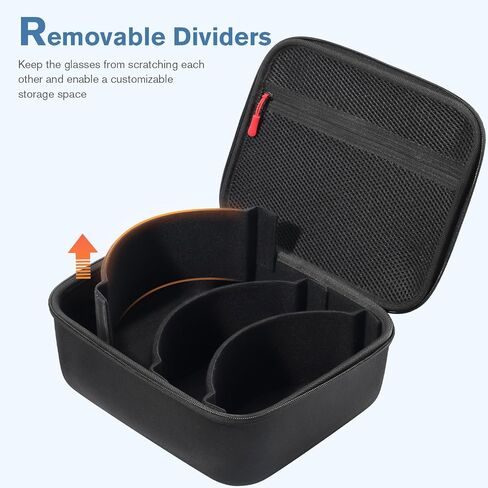 ProCase Large Hard Case for Multiple Ski Goggles, Travel Carrying Snow Goggles Bag Cover with Extra Lens Storage -Black in Saudi Arabia
