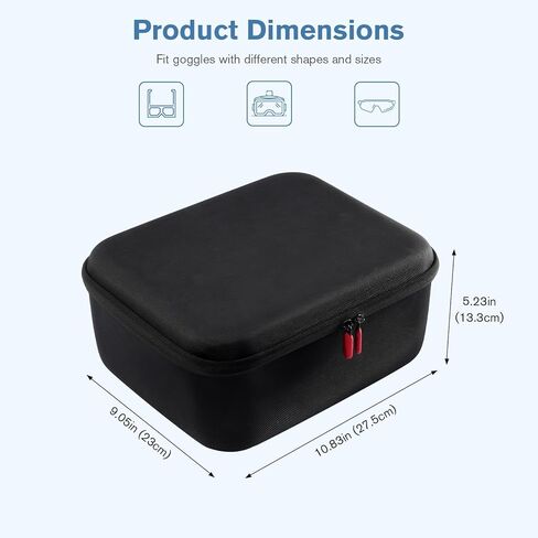 ProCase Large Hard Case for Multiple Ski Goggles, Travel Carrying Snow Goggles Bag Cover with Extra Lens Storage -Black in Saudi Arabia