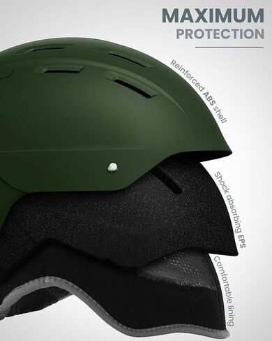 OutdoorMaster Kelvin II Ski Helmet - Snow Sport Helmet Snowboard Helmet for Men Women & Youth in Kuwait
