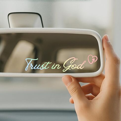 3X Drive Safe I Love You Car Mirror Decal, Rearview Mirror Decal, Car Mirror Accessories, Rearview Mirror Accessories, Car Decals for Women, Cute Car Stickers (Pastel) in Saudi Arabia