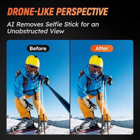 Panox 360 Camera Lens Cap V3 Smart 360 Action Camera مع فيديو 5.7k 360 ، صورة 12K 360 ، كاميرا حركة تتبع ذكية ، تحرير الذكاء الاصطناعي in Kuwait