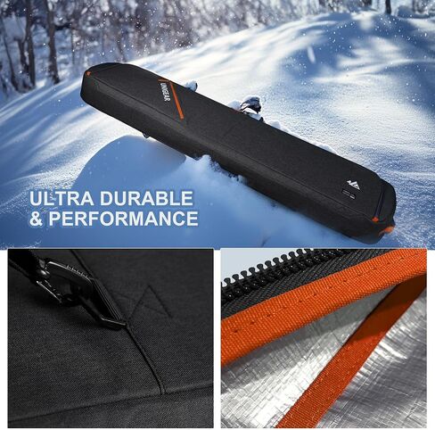 Unigear Snowboard Ski Bag for Air Travel, Reinforced Double Padded Snowboard Bag with EPE Dense, Water-Resistant and Durable up to 175cm Ski Snowboard Travel Bags for Flying in Kuwait