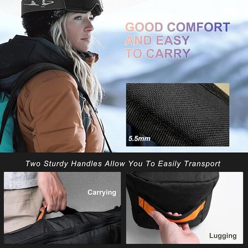 Unigear Snowboard Ski Bag for Air Travel, Reinforced Double Padded Snowboard Bag with EPE Dense, Water-Resistant and Durable up to 175cm Ski Snowboard Travel Bags for Flying in Kuwait