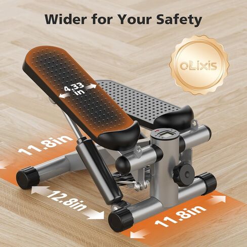 OLIXIS Steppers for Exercise at Home Workout Equipment, Mini Stepper Exercise Machine 300lbs, Twist Step with Resistance Bands, Cardio Weight Loss Equipment Home Fitness in Kuwait