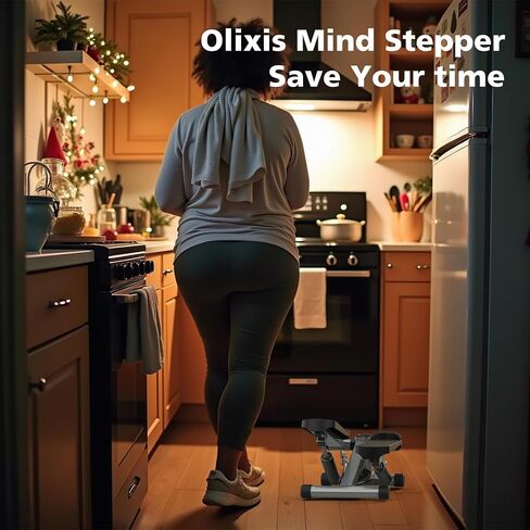 OLIXIS Steppers for Exercise at Home Workout Equipment, Mini Stepper Exercise Machine 300lbs, Twist Step with Resistance Bands, Cardio Weight Loss Equipment Home Fitness in Kuwait