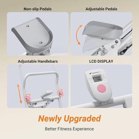 MERACH Stair Stepper for Home Gym Exercise, New Version Vertical Climber Machine for Full-Body Workout, Compact Folding Cardio Exercise Climber with Extended Step Range, Adjustable Handlebar & Pedals in Kuwait