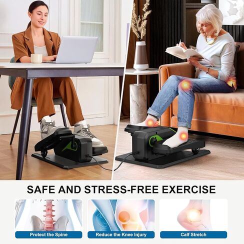 VIVURN® 018 Under Desk Elliptical Machine 5 Modes 12 Speeds Low Impact Mini Electric Leg Exerciser As Seen on TV While Sitting for Seniors with Non-Slip Mat Quiet & Portable for Home and Office in Saudi Arabia