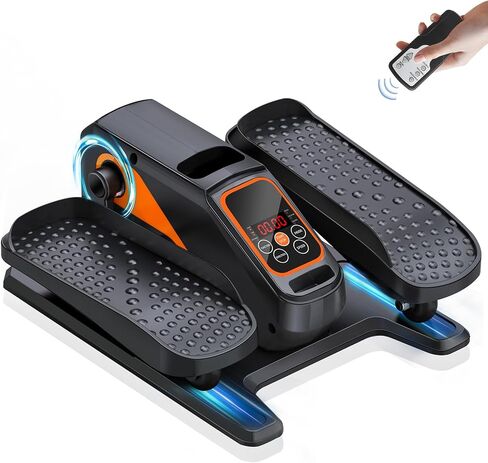 Under Desk Elliptical Machine, Electric Ellipse Leg Exerciser While Sitting for Seniors Adults, Quiet & Portable Electric Seated Pedal Exerciser with Remote Control, 15 Adjustable Speeds, 5 Auto Modes in Saudi Arabia