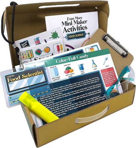 Carson Dellosa 29pc Mini Maker Science Kit ، الحرف اليدوية ، التجارب الصغيرة ، الملصقات ، المجلة الصغيرة ، كتاب النشاط ، علامة الاسم ، والمزيد من اللوازم المدرسية ، أنشطة STEM للأطفال من الصف 2 وما فوق in Saudi Arabia