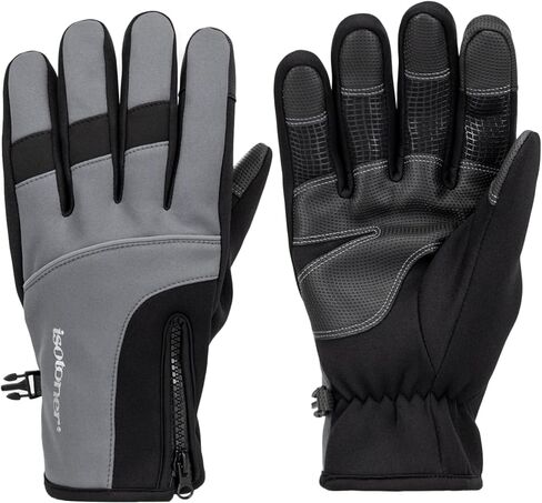 isotoner Men’s Neoprene Sport Gloves with Zipper Closure, Touchscreen Compatibility and Water Repellency in Saudi Arabia