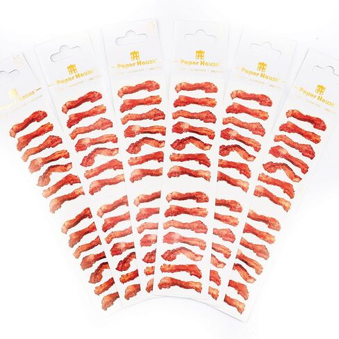 Paper House Productions ST-2246E Photo Real Stickypix Stickers, 2-Inch by 4-Inch, Bacon (6-Pack) in Saudi Arabia