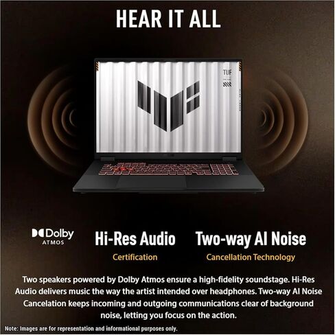 2020 Asus TUF 15.6 بوصة FHD Premium Gaming Laptop، الجيل العاشر Intel Quad-Core i5-10300H، 8 جيجا رام، 512 جيجا SSD، NVIDIA GeForce GTX 1650Ti 4GB GDDR6، لوحة مفاتيح بإضاءة خلفية RGB، ويندوز 10 هوم in Kuwait