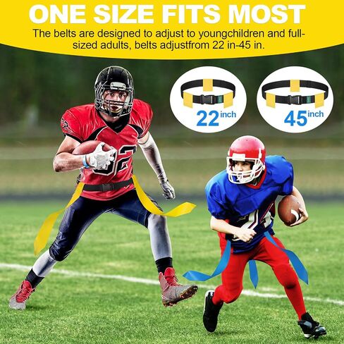 مجموعة Flag Football - 14 لاعبًا قابل للتعديل في العلم ، يحتوي على 42 علامة كرة قدم ، 8 مخاريط تدريب ، حجم 3 كرة قدم ، حقيبة تخزين ومضخة ، مثالية للشباب البالغين والأطفال والبالغين in Saudi Arabia
