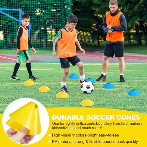 مجموعة Flag Football - 14 لاعبًا قابل للتعديل في العلم ، يحتوي على 42 علامة كرة قدم ، 8 مخاريط تدريب ، حجم 3 كرة قدم ، حقيبة تخزين ومضخة ، مثالية للشباب البالغين والأطفال والبالغين in Saudi Arabia