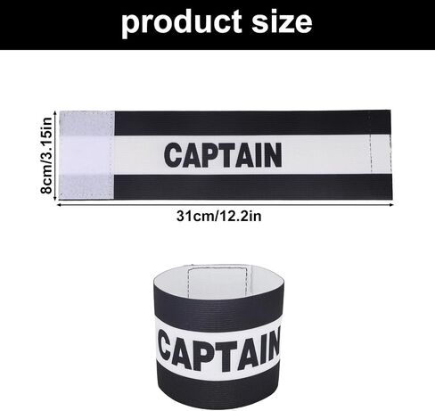 3pcs Captain Armbands Soccer, Adjustable Leader Football Arm Bands Breathable Soccer Captain Armband Sport Accessory for Football Rugby Basketball for Youth and Adults (Black) in Saudi Arabia