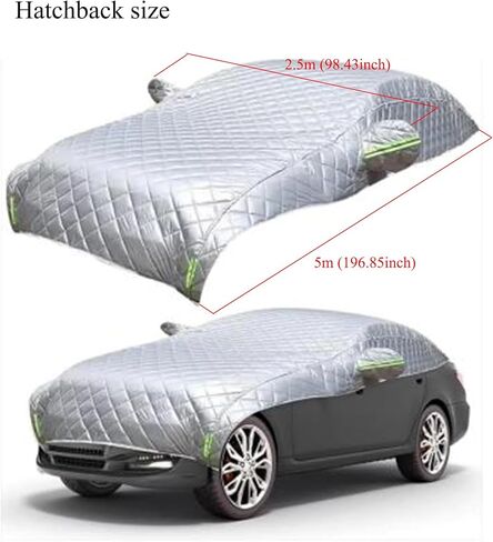 Car Cover Against Hail, Windshield Hail Protector Car Cover, Thicken Hail Cover for SUV, Hail Blanket,Dustproof Snowproof for Sedan and Hatchback (Silver,Sedan) in Saudi Arabia