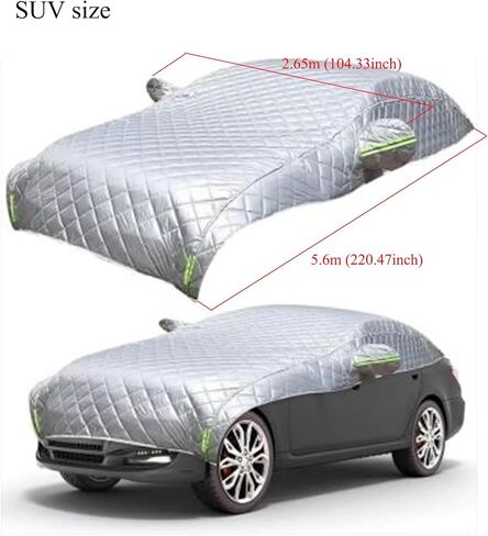 Car Cover Against Hail, Windshield Hail Protector Car Cover, Thicken Hail Cover for SUV, Hail Blanket,Dustproof Snowproof for Sedan and Hatchback (Silver,Sedan) in Saudi Arabia