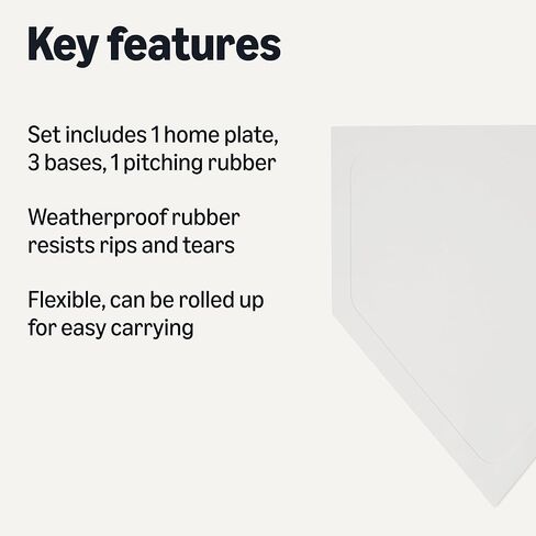 Amazon Basics Softball Baseball Bases Practice Accessories, Set of 5 in Kuwait