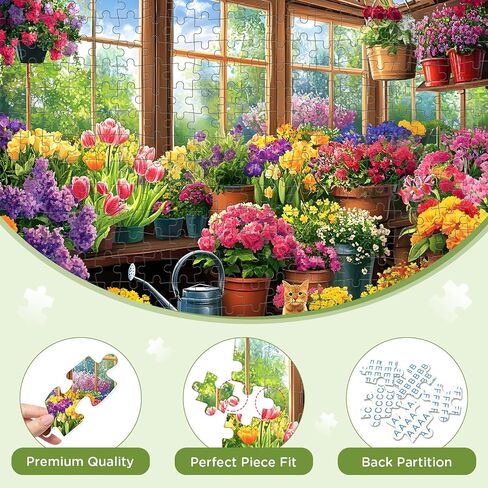 300 Pieces Puzzles for Adult Jigsaw Puzzle 300 Piece, Funny Puppy Puzzle Children Seniors, Vibrant Imagery Flower Puzzle, Challenging Activity Game Gift for Family Friends Men Women 21x15 Inches in Kuwait
