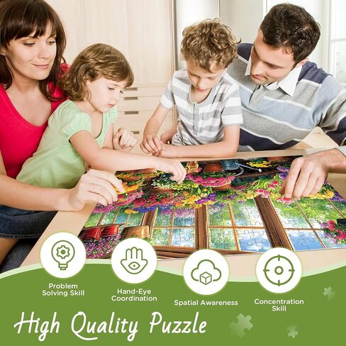 300 Pieces Puzzles for Adult Jigsaw Puzzle 300 Piece, Funny Puppy Puzzle Children Seniors, Vibrant Imagery Flower Puzzle, Challenging Activity Game Gift for Family Friends Men Women 21x15 Inches in Kuwait