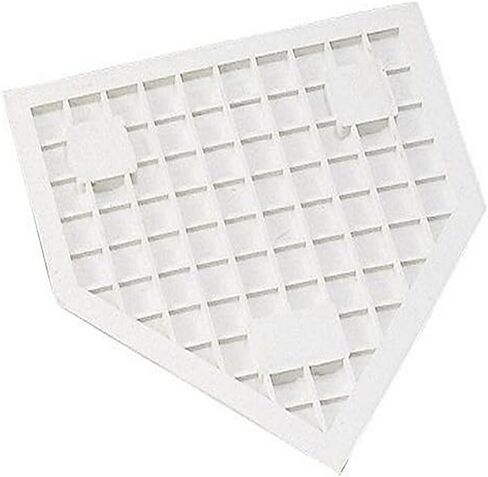 Champion Sports-96 صفيحة المنزل المطاطية الشاقة ، أبيض 16 "× 17" × 1 " in Saudi Arabia