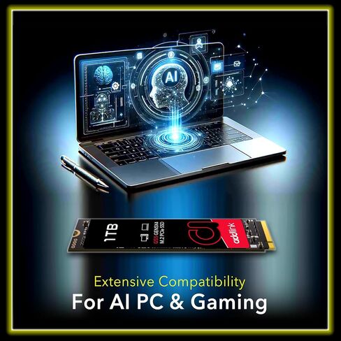Addlink A93 2TB Storage Expansion for PS5 Console with Heatsink, Up to 7400mb/s, Gen 4 PCIe NVMe m.2 2280, SLC Cache Internal Solid State Drive(‎ad2TBA93M2P) in Kuwait