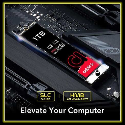 Addlink A93 2TB Storage Expansion for PS5 Console with Heatsink, Up to 7400mb/s, Gen 4 PCIe NVMe m.2 2280, SLC Cache Internal Solid State Drive(‎ad2TBA93M2P) in Kuwait