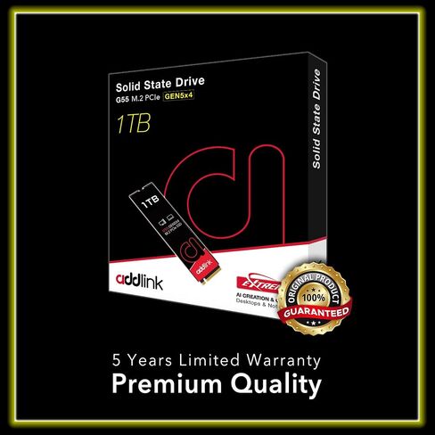Addlink A93 2TB Storage Expansion for PS5 Console with Heatsink, Up to 7400mb/s, Gen 4 PCIe NVMe m.2 2280, SLC Cache Internal Solid State Drive(‎ad2TBA93M2P) in Kuwait