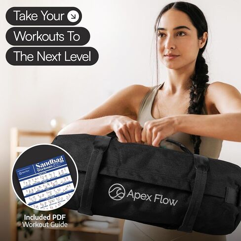 APEX FLOW Sandbags for Working Out – 1000D Nylon Weighted Training Bag with 4 Inner Sandbags, 8 Handles – Adjustable 40lb Sand Bag for Weight Training, Fitness, and Travel in Kuwait
