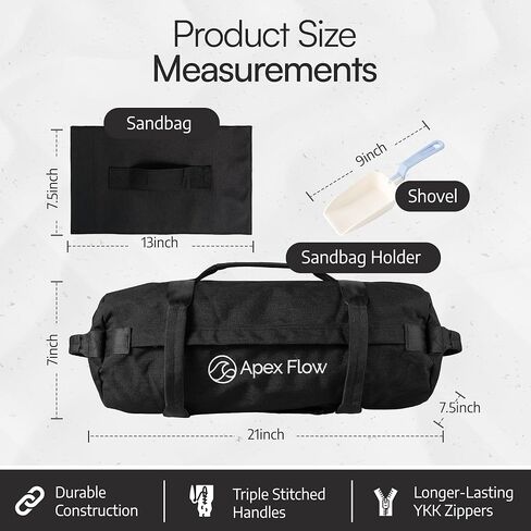 APEX FLOW Sandbags for Working Out – 1000D Nylon Weighted Training Bag with 4 Inner Sandbags, 8 Handles – Adjustable 40lb Sand Bag for Weight Training, Fitness, and Travel in Kuwait
