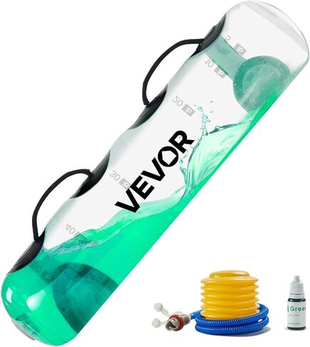 Vevor Water Woitions حقيبة أكوا ، أكياس أكوا كبيرة للتمرين ، والاستقرار المحمولة القابلة للتعديل معدات التمارين الرياضية الكاملة للجسم ، لتدريبات القوة والتوازن ، تمرين الصالة الرياضية المنزلية ، واضحة in Kuwait