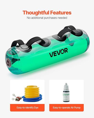 Vevor Water Woitions حقيبة أكوا ، أكياس أكوا كبيرة للتمرين ، والاستقرار المحمولة القابلة للتعديل معدات التمارين الرياضية الكاملة للجسم ، لتدريبات القوة والتوازن ، تمرين الصالة الرياضية المنزلية ، واضحة in Kuwait