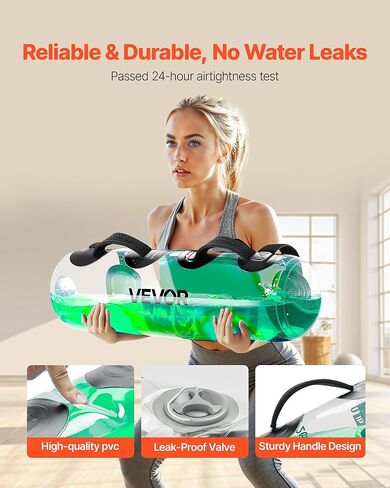 Vevor Water Woitions حقيبة أكوا ، أكياس أكوا كبيرة للتمرين ، والاستقرار المحمولة القابلة للتعديل معدات التمارين الرياضية الكاملة للجسم ، لتدريبات القوة والتوازن ، تمرين الصالة الرياضية المنزلية ، واضحة in Kuwait