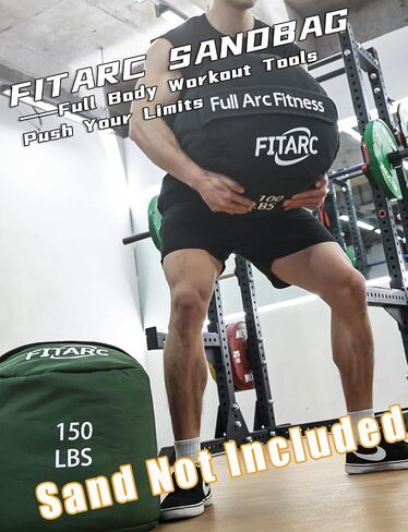 حقيبة تمرين في Fitarc Sandbag ، أكياس رملية للتدريب على الأثقال ، حقيبة رملية للتدريب على اللياقة البدنية والقوة ، التدريب المتقاطع والتمرين ، رمال المعدات غير المدرجة in Kuwait