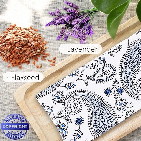Lavender Eye Pillow for Relaxation, Yoga, Sleep – Weighted Eye Mask for Headache, Sinus, Aromatherapy Moist Heat Compress, Meditation Accessory, Relaxation Gift for Women (Purple) in Saudi Arabia