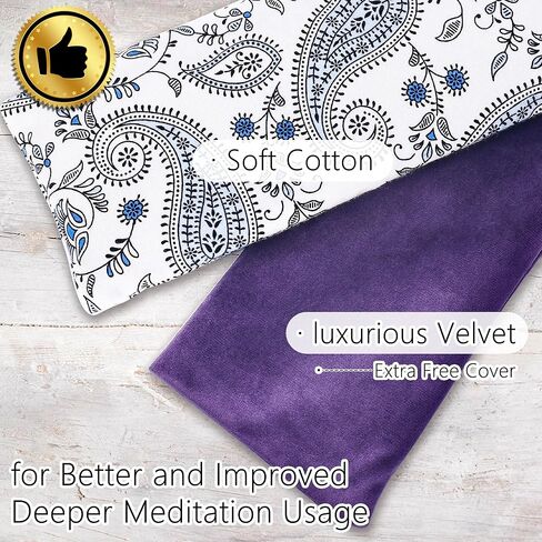 Lavender Eye Pillow for Relaxation, Yoga, Sleep – Weighted Eye Mask for Headache, Sinus, Aromatherapy Moist Heat Compress, Meditation Accessory, Relaxation Gift for Women (Purple) in Saudi Arabia