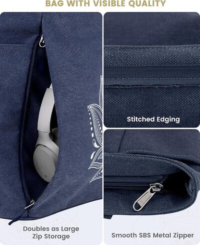 Gonex Yoga Mat Bag, Large Tote Bag with Multi Pockets for Women Men, Canvas Mat Carrier, Full Zipper Easy Access for Pilates Gym Travel in Saudi Arabia